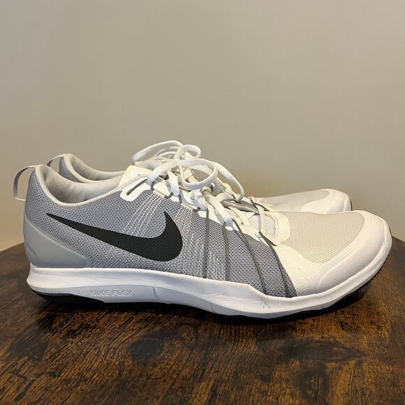 Nike Sneakers Shoes Cross Trainer White Gray Flex Train Mens 14 Style 831568 - Picture 1 of 7